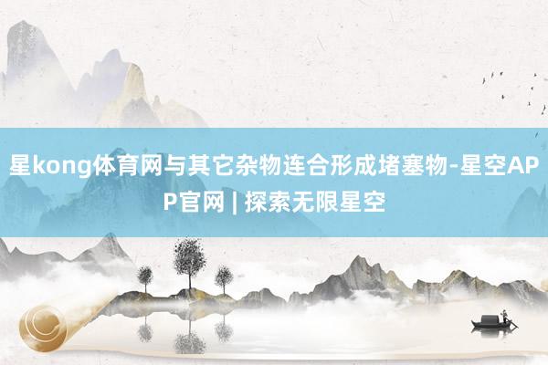 星kong体育网与其它杂物连合形成堵塞物-星空APP官网 | 探索无限星空