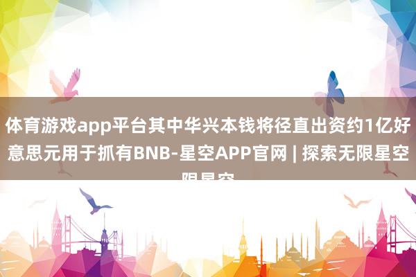 体育游戏app平台其中华兴本钱将径直出资约1亿好意思元用于抓有BNB-星空APP官网 | 探索无限星空