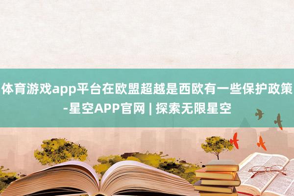 体育游戏app平台在欧盟超越是西欧有一些保护政策-星空APP官网 | 探索无限星空