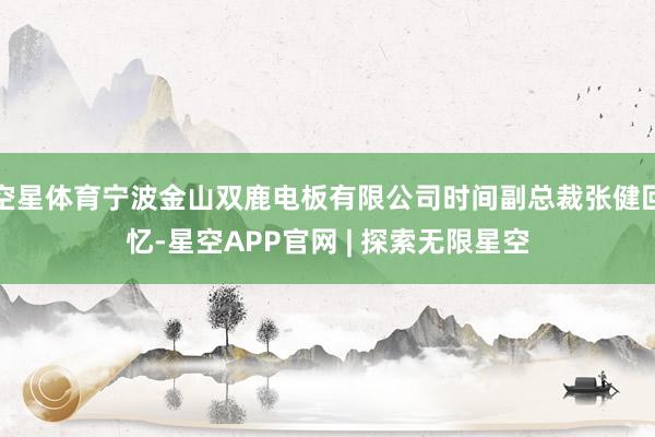 空星体育宁波金山双鹿电板有限公司时间副总裁张健回忆-星空APP官网 | 探索无限星空